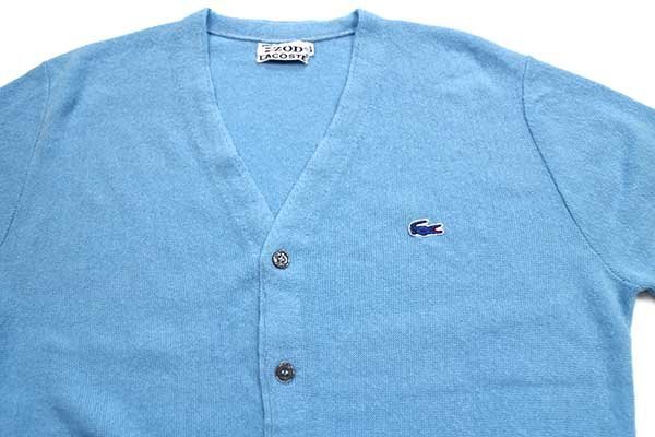 70s IZOD LACOSTE ラコステ ワンポイント パール編み アクリルニット