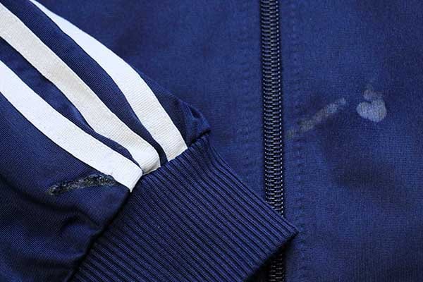 90s adidasアディダス トレフォイル ロゴ刺繍 トラックジャケット 紺
