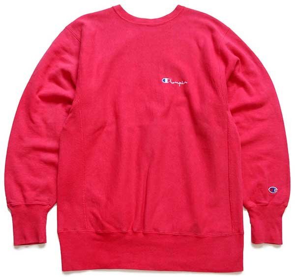 【フォロー割】Champion リバースウィーブ　90s USA製　赤　ロゴ入り