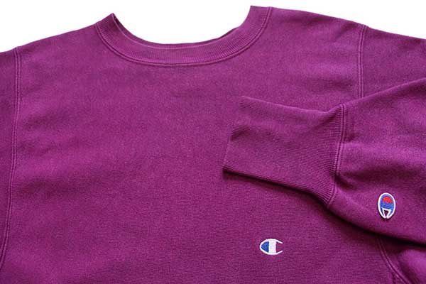 【champion】90s USA Reverse Weave 赤紫