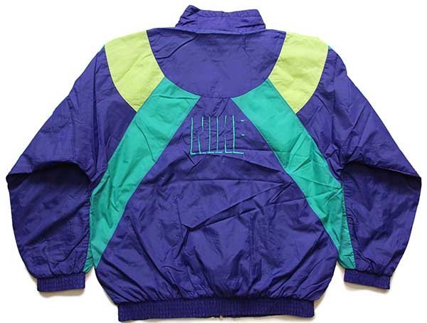 NIKE ナイキ ナイロンジャケット 銀タグ 90s 青 紫 緑