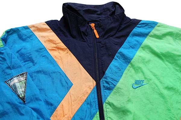 90s NIKEナイキ マルチカラー アシンメトリー ナイロン