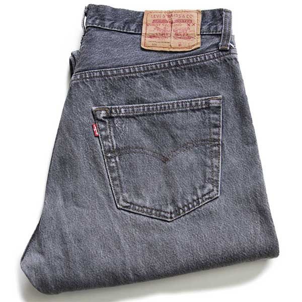 90s USA製 Levi'sリーバイス 501 先染め ブラック デニムパンツ w33 ...