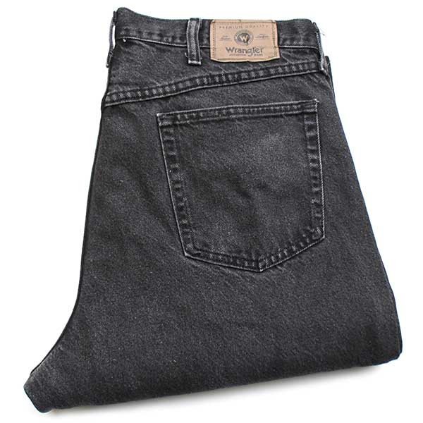 32cm股下ラングラー Wrangler ブラックデニム テーパードデニムパンツ メンズw32 /taa002401