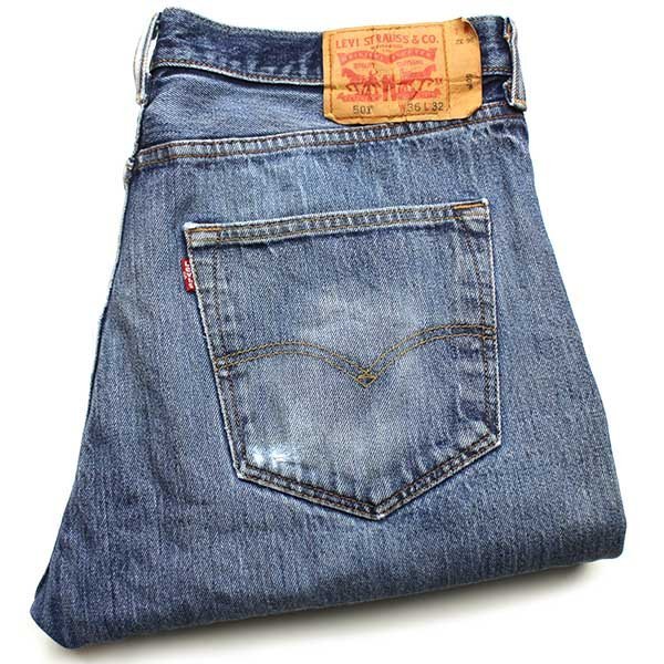 Levi'sリーバイス 501 ダメージ デニムパンツ ヒゲ w36 L32★SDP2197