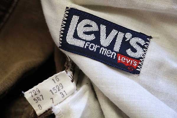 70s Levi'sリーバイス 547 コーデュロイパンツ 茶 w36☆フレア