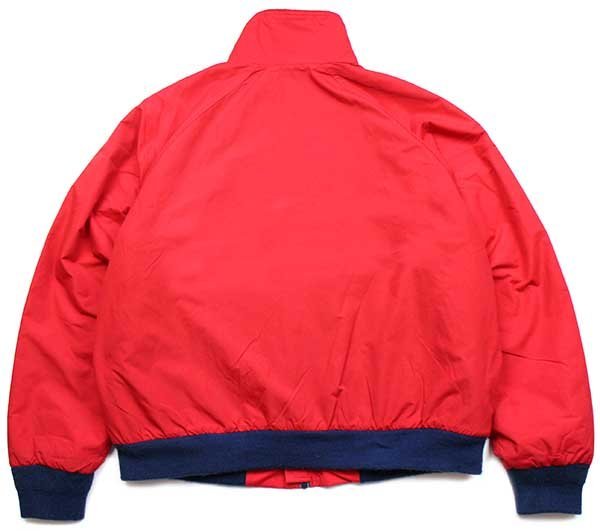 80s USA製 Woolrichウールリッチ ロゴ フリースライナー ナイロンジャケット 赤 L