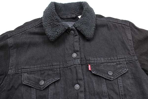 Levi'sリーバイス 36137 BIGE ボアライナー ブラック デニムジャケット 4ポケット XS