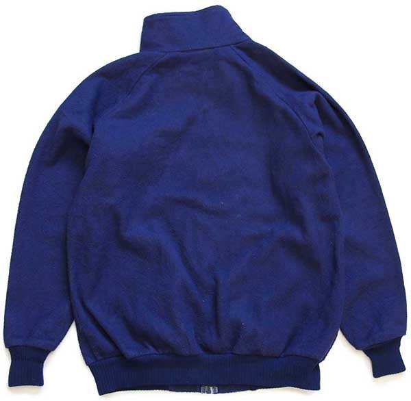 80s patagoniaパタゴニア デカタグ フルジップ フリースジャケット 紺 