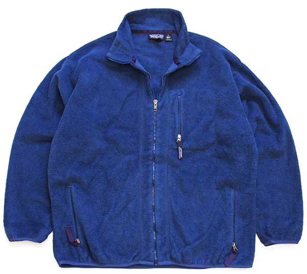 90s USA製 patagoniaパタゴニア シンチラ フリースジャケット ネイビー XL