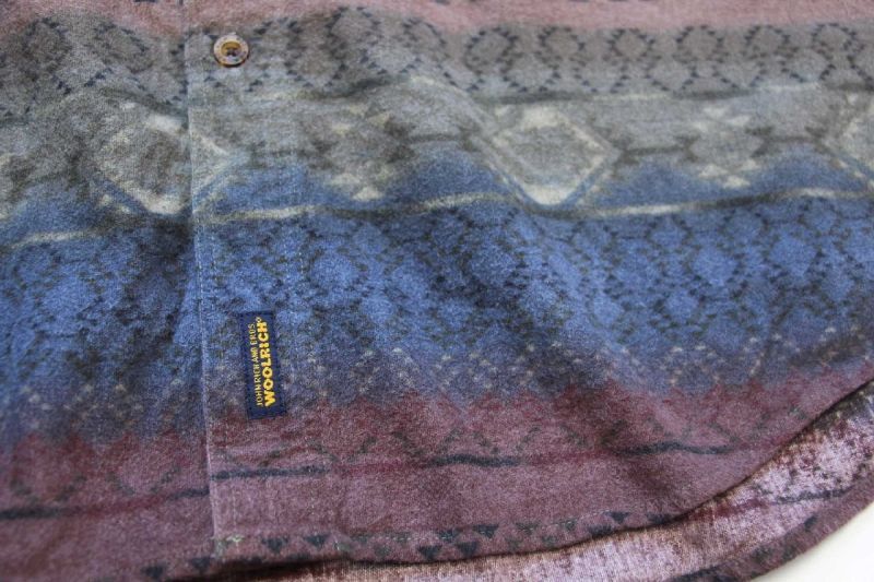 00s WOOLRICH JOHN RICH&BROS ウールリッチ フォークロア柄 ボタン ...