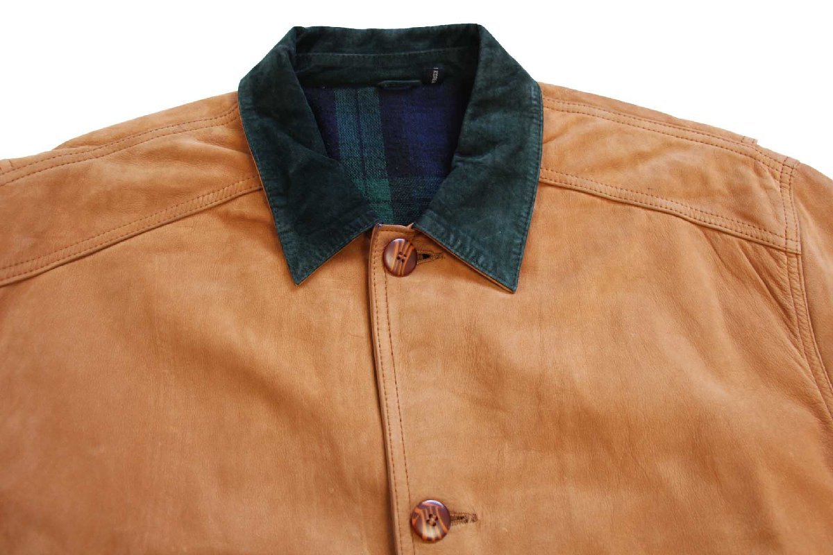 80s Traditions Ltd タータンチェックライナー ヌバック レザー