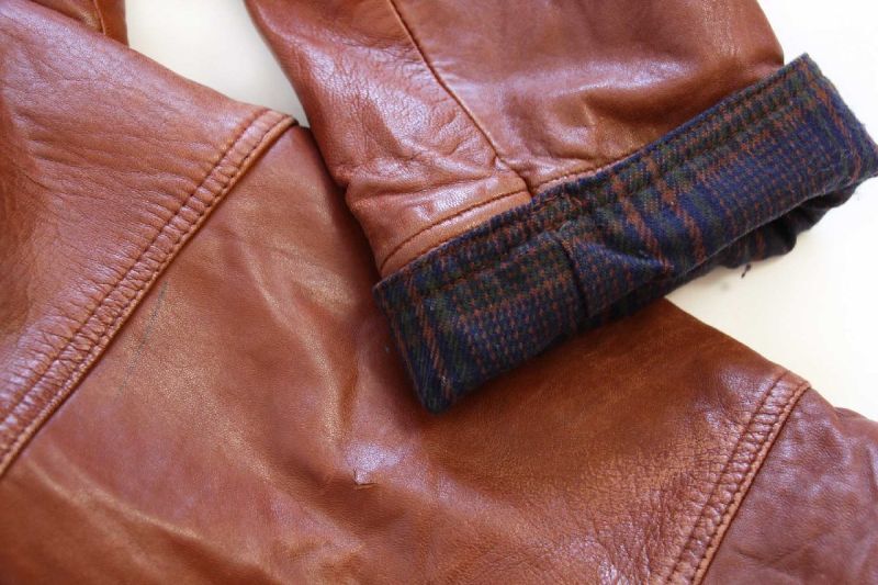 90s ALAMO UOMO THERMOLITE 中綿入り フード付き ラムレザー