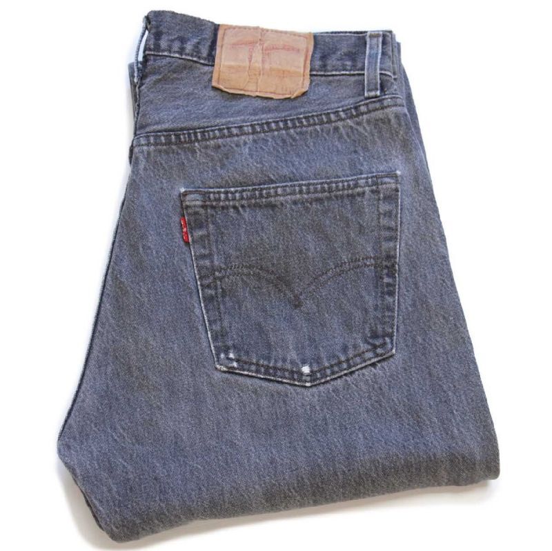 80s フランス製 Levi'sリーバイス 501 先染め ブラック デニム