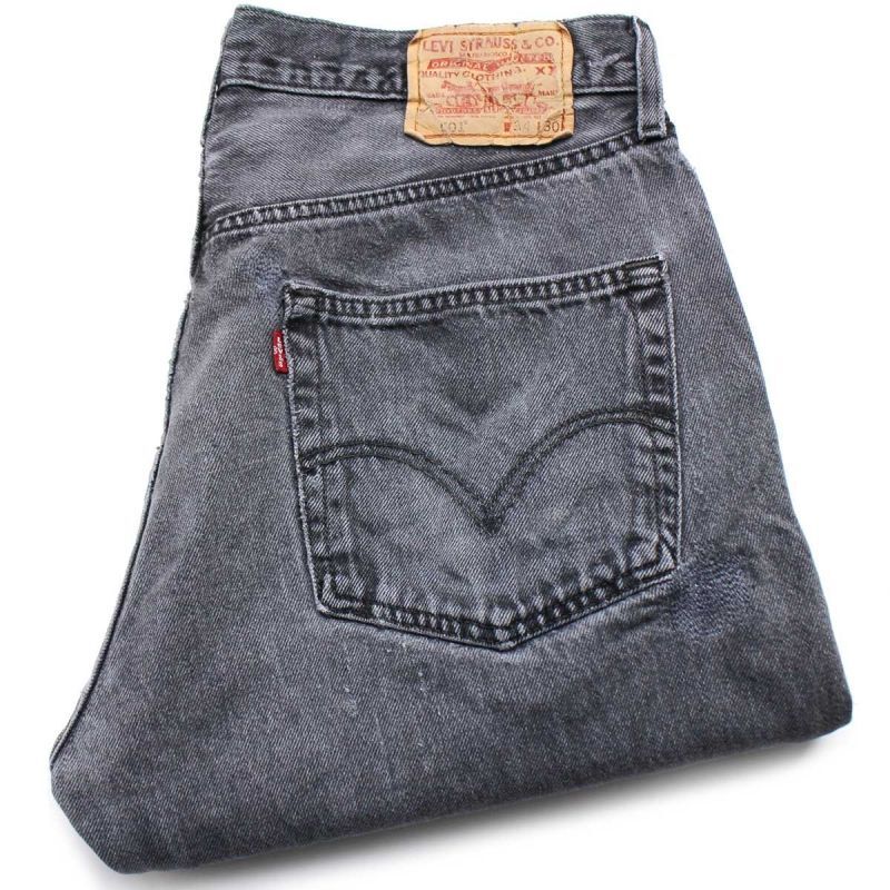 00s Levi'sリーバイス 501 ダメージ ブラック デニムパンツ フェード