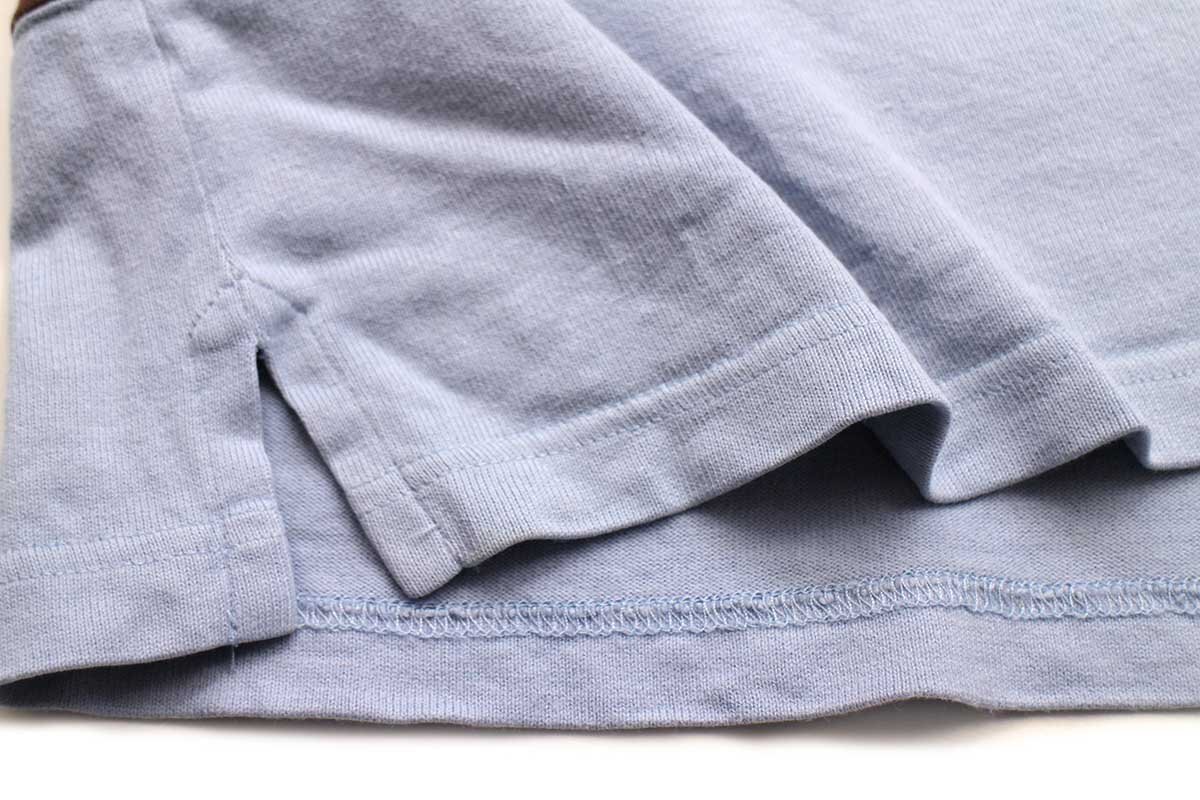 90s LACOSTEラコステ 太ボーダー エルボーパッチ付き コットン
