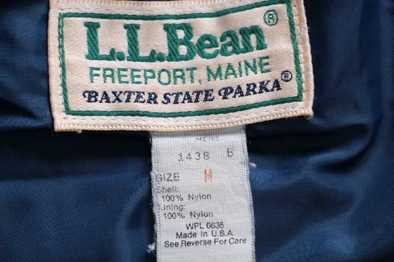 80s USA製 L.L.Bean BAXTER STATE PARKA ナイロン マウンテン 80s USA製 L.L.Bean BAXTER STATE PARKA ナイロン マウンテン