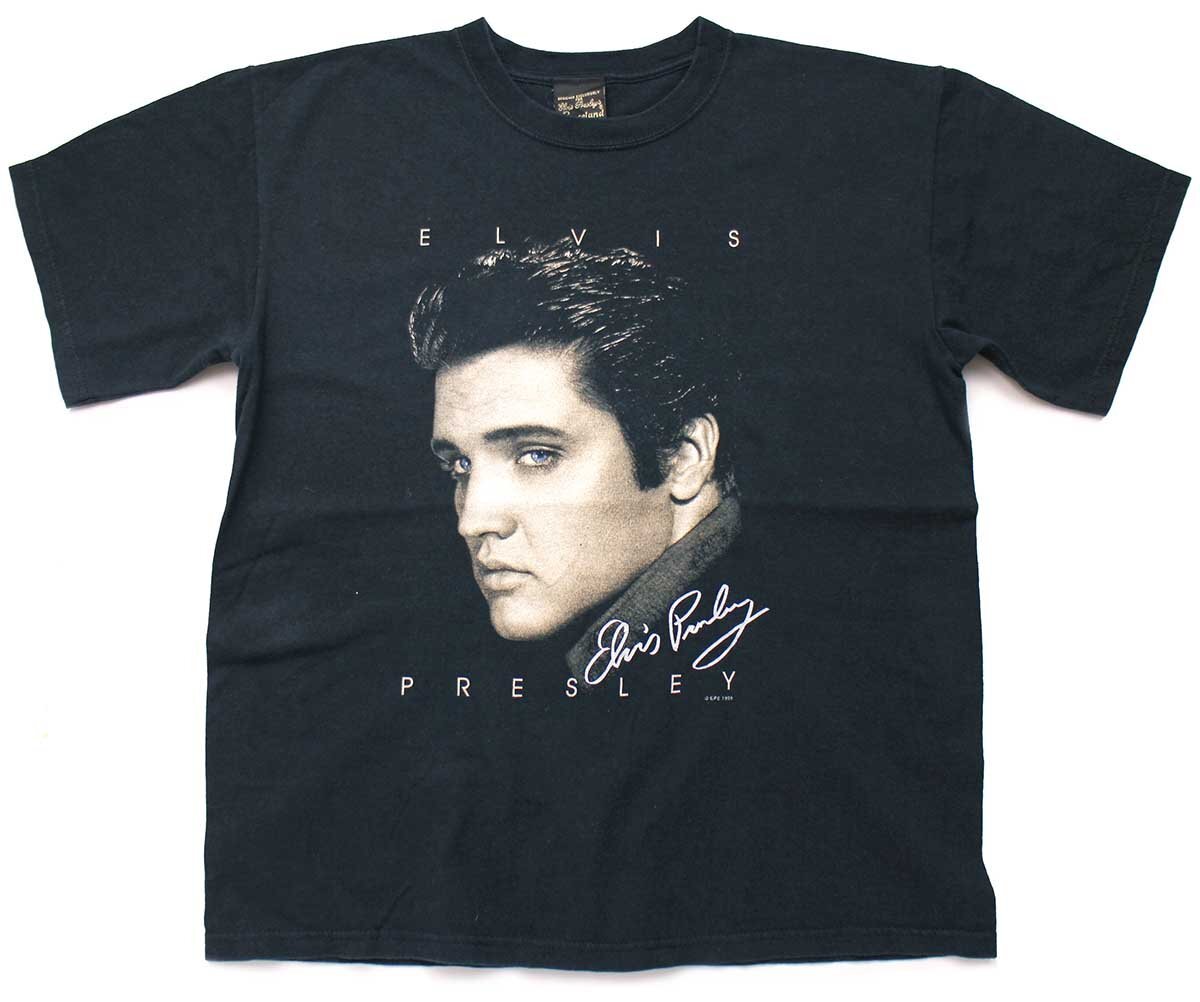 00s ELVIS エルビス プレスリー コットンTシャツ 黒 M 00s ELVIS エルビス プレスリー コットンTシャツ 黒 M