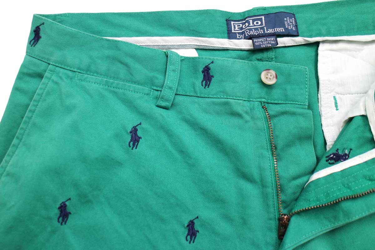 00s ポロ ラルフローレン PROSPECT SHORT ロゴ刺繍 総柄