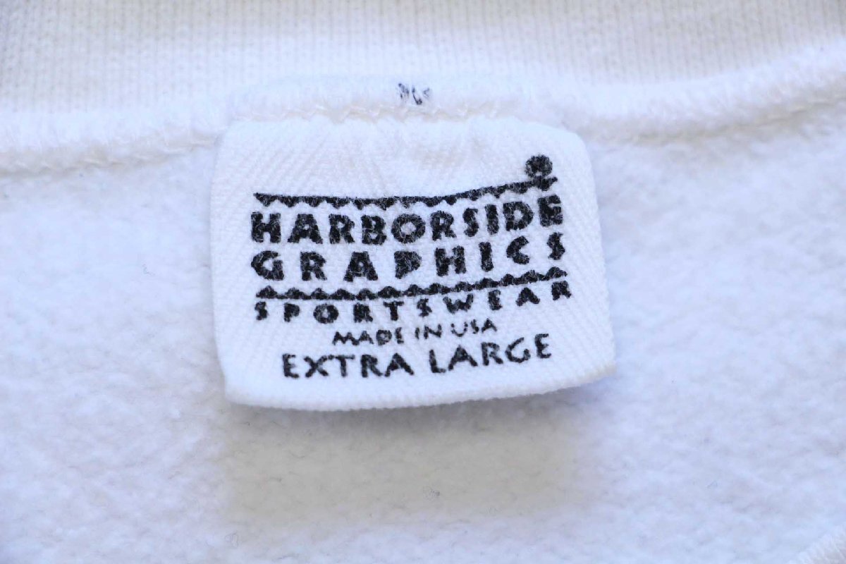 90s USA製 MONTEREY BAY AQUARIUM ラッコ 刺繍 スウェット 白 XL