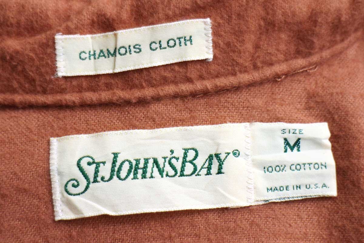 90s USA製 STJOHN'SBAY CHAMOIS CLOTH 無地 コットン シャモア