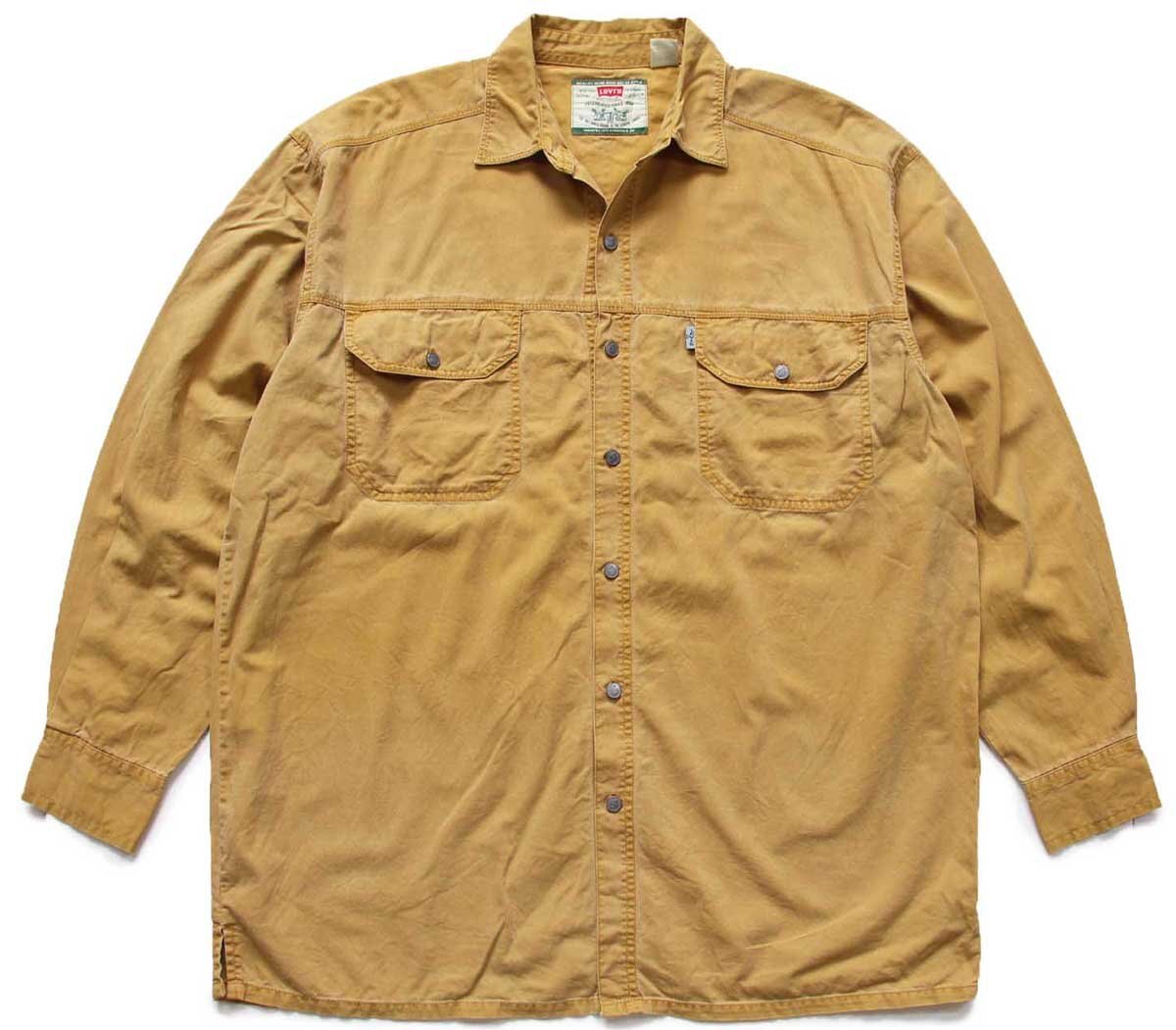 90s Levi'sリーバイス コットンシャツ マスタード L - Sixpacjoe