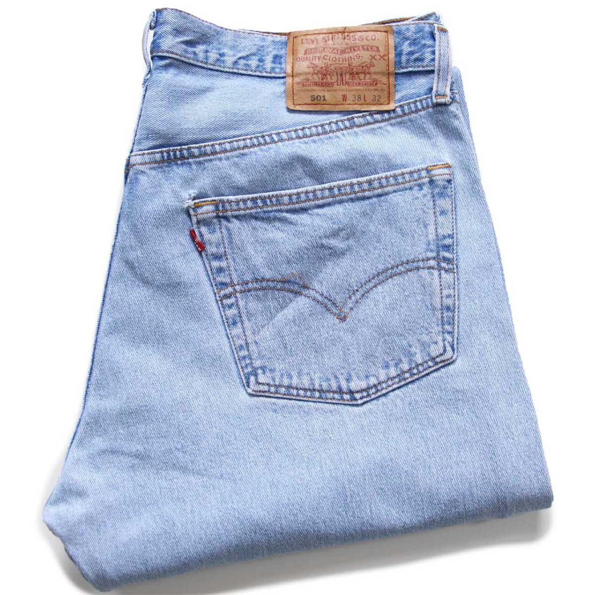 90s USA製 Levi'sリーバイス 501 デニムパンツ w38 L32☆157