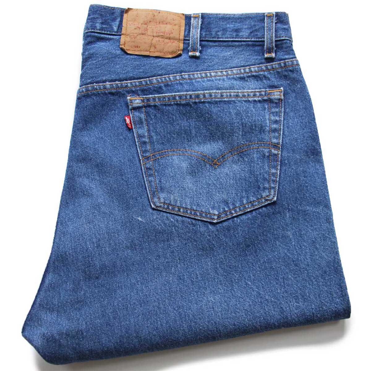 90s USA製 Levi'sリーバイス 501 デニムパンツ ヒゲ w46☆163