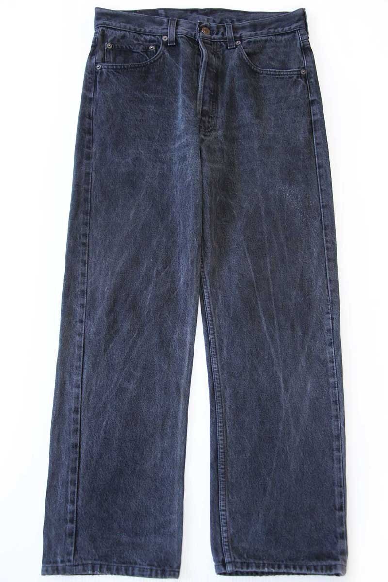 90s USA製 Levi'sリーバイス 501 後染め ブラック デニムパンツ