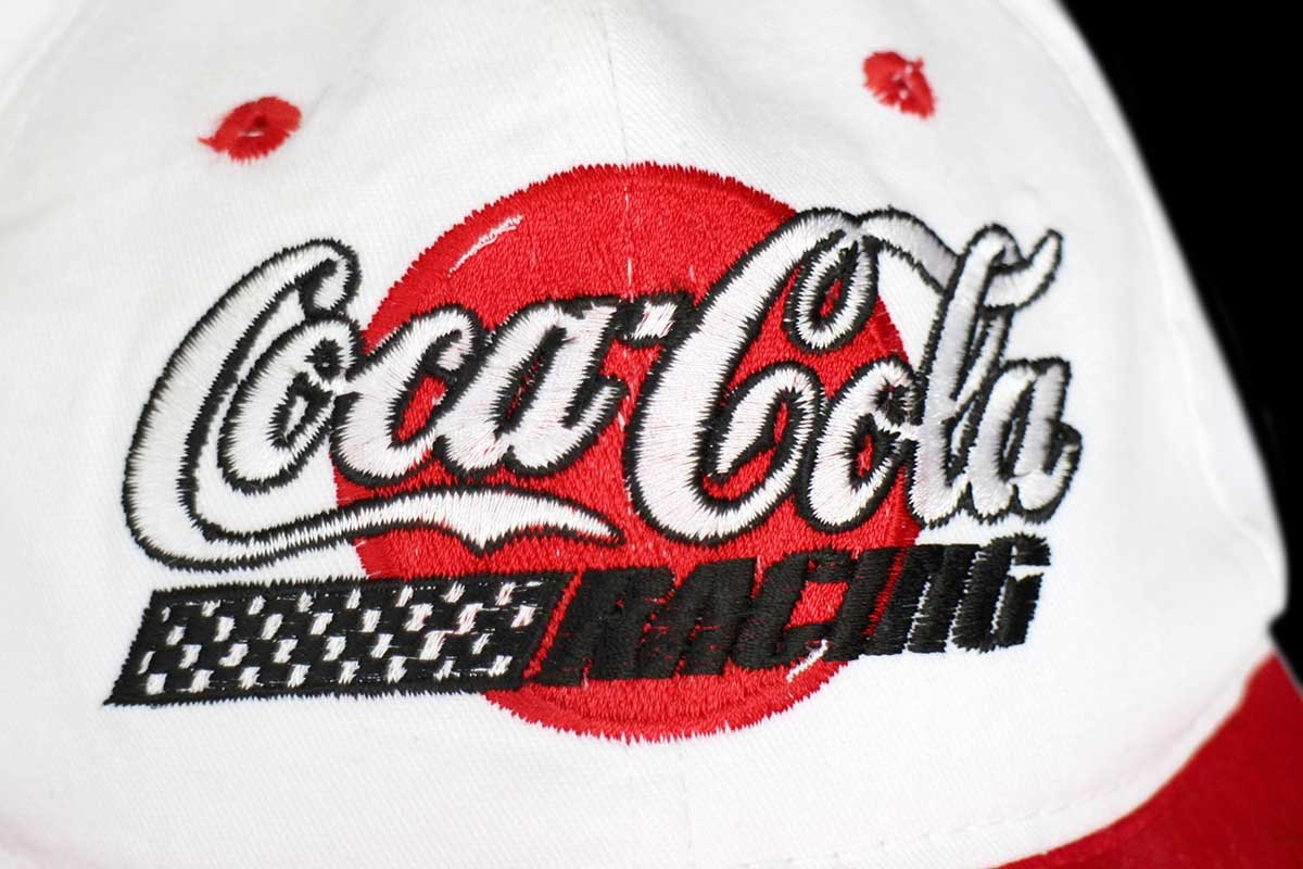 90s USA製 Coca-Cola RACING コカコーラ ロゴ チェッカー
