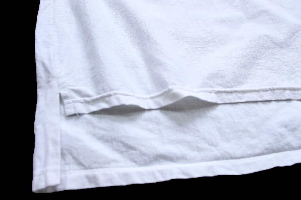 画像6: 90s 米軍 U.S.NAVY 無地 タートルネック フライト デッキクルー コットン 長袖Tシャツ 白 XL (6)