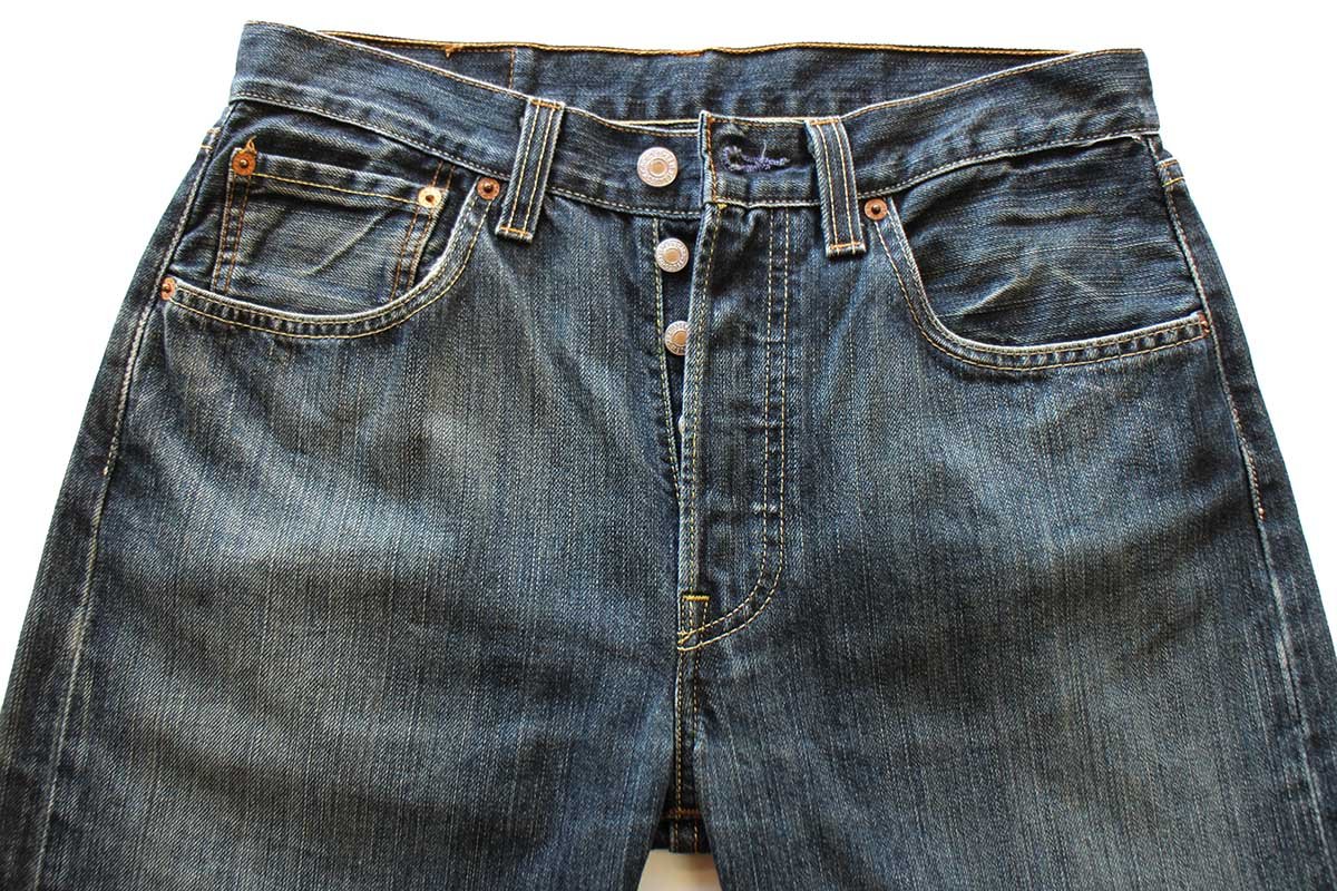 画像4: ポーランド製 Levi'sリーバイス 501 USED加工 デニムパンツ W31 L32★SDP4337 ユーロ (4)