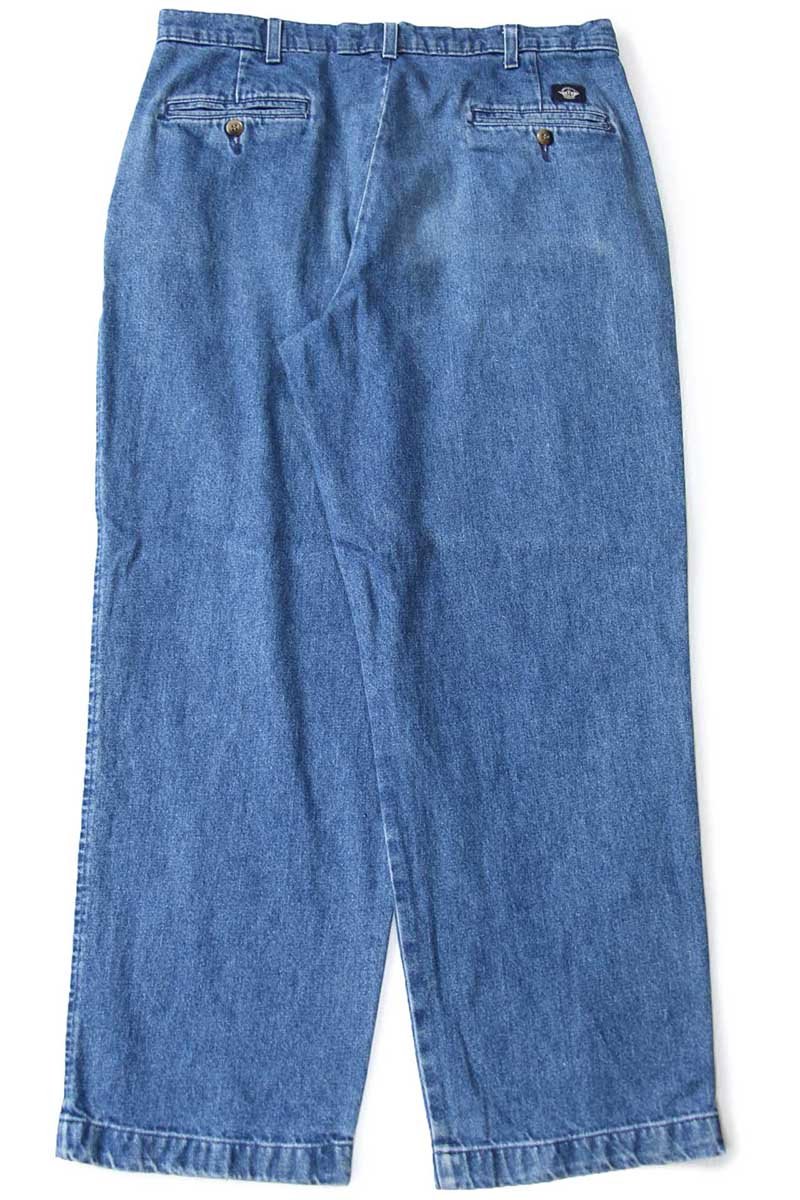画像3: 90s DOCKERSドッカーズ ツータック デニム トラウザーズ W36 L29★Levi'sリーバイス (3)