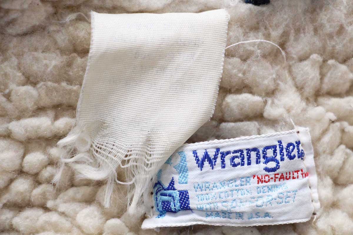画像4: 80s USA製 Wranglerラングラー NO-FAULT ボアライナー デニム ランチコート キッズ (4)