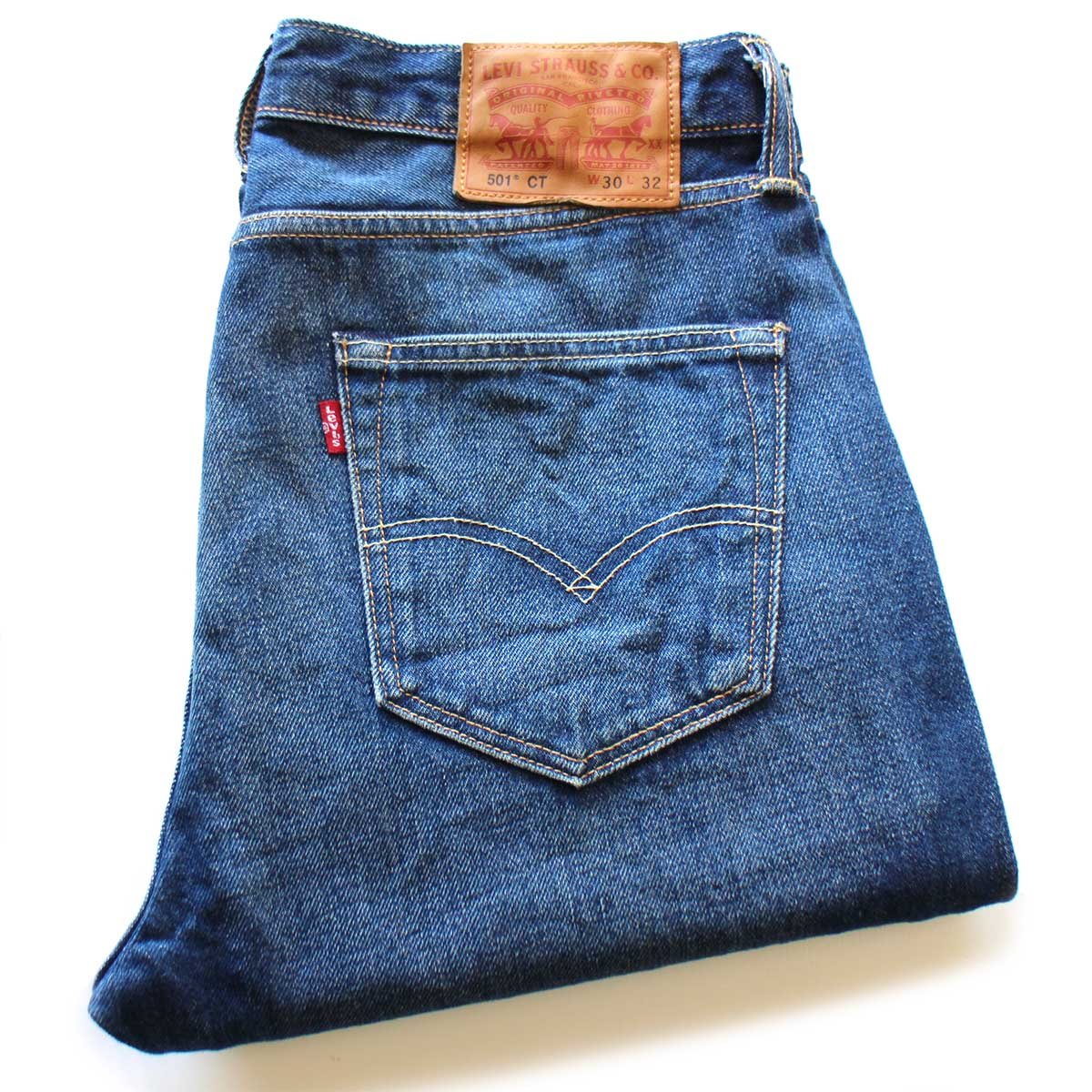 画像1: トルコ製 Levi'sリーバイス 501 CT USED加工 デニムパンツ W30 L32★SDP4334 ユーロ (1)