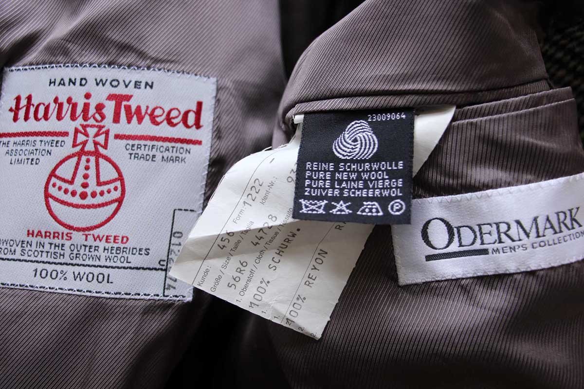 画像4: ODERMARK Harris Tweed ハリスツイード 2つボタン ウール テーラードジャケット 56★ブレザー (4)