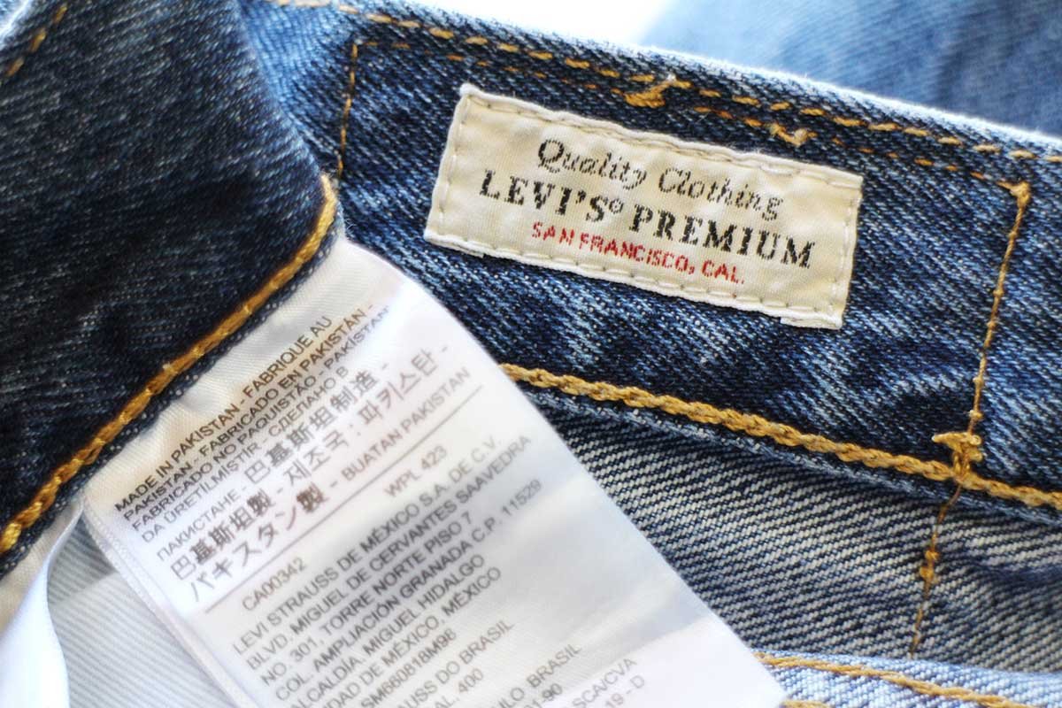 画像6: LEVI'Sリーバイス PREMIUM 501 BIGE デニムパンツ W33 L32★SDP4341 (6)