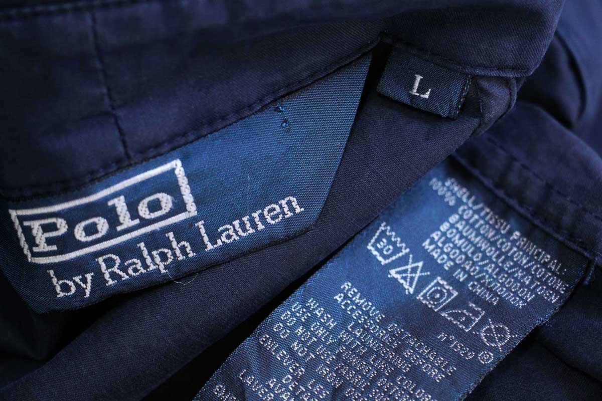 画像5: 00s ポロ ラルフローレン ROYAL NAVY コットンポプリン モーターサイクルコート 紺 L★ロイヤルネイビー (5)