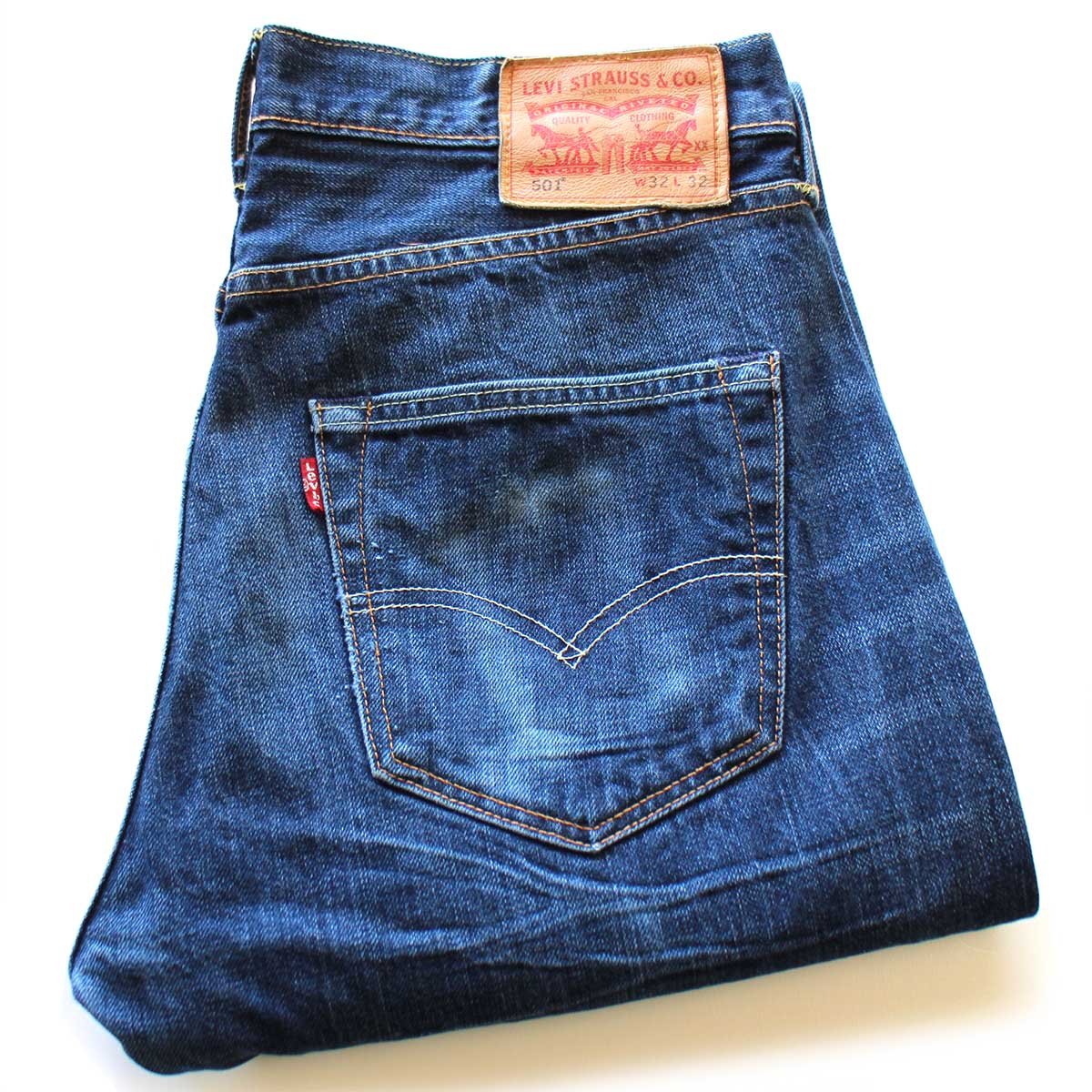画像1: メキシコ製 Levi'sリーバイス 501 USED加工 デニムパンツ W32 L32★SDP4340 (1)