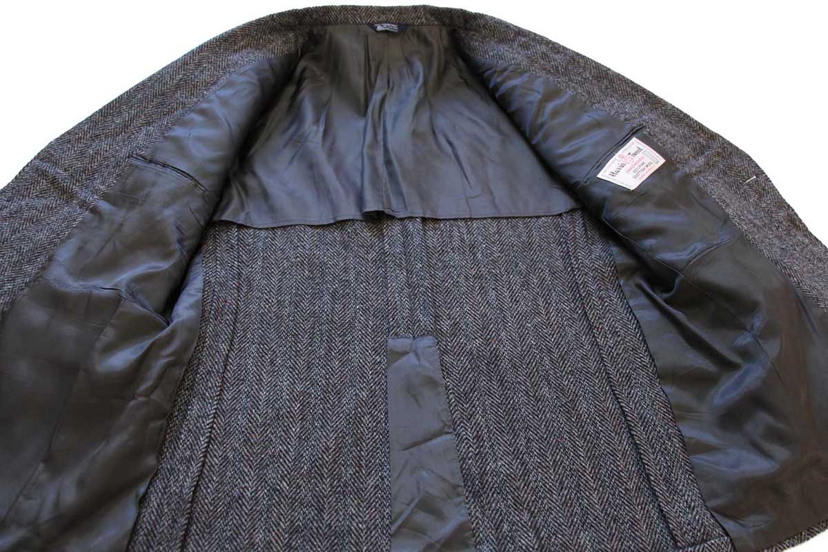 画像5: 80s USA製 Harris Tweed ハリスツイード 2つボタン ネップ入り ウール テーラードジャケット★ブレザー (5)