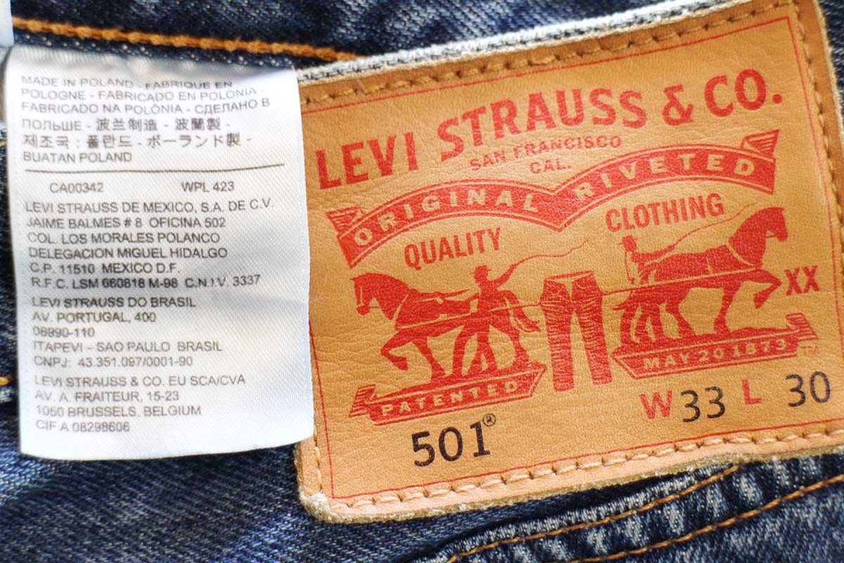 画像5: ポーランド製 Levi'sリーバイス 501 デニムパンツ W33★SDP4342 ユーロ (5)