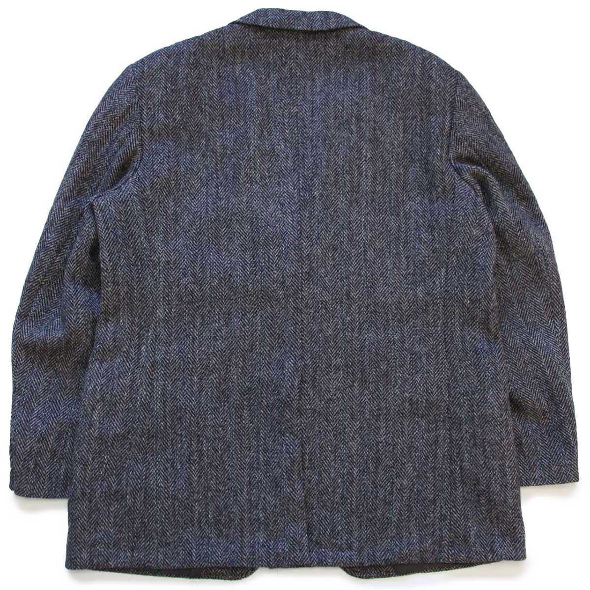 画像2: 80s USA製 Harris Tweed ハリスツイード 2つボタン ネップ入り ウール テーラードジャケット★ブレザー (2)