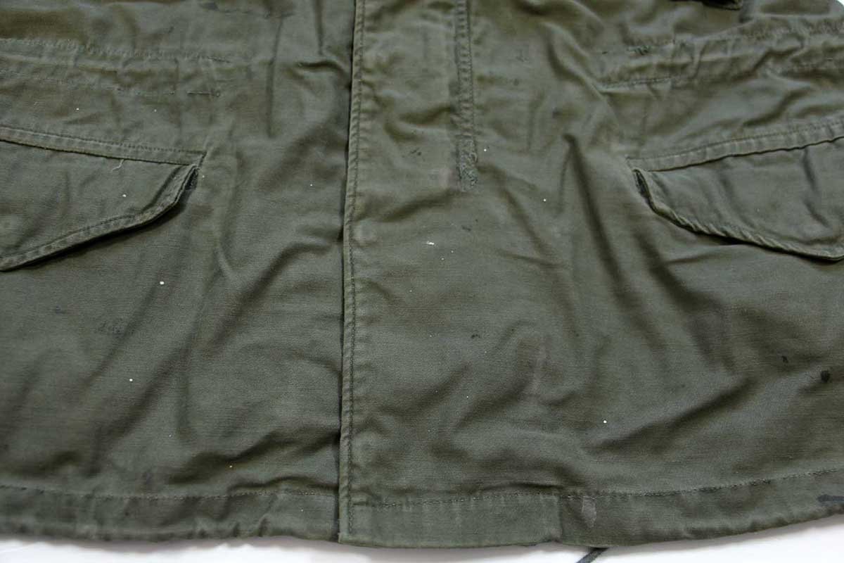 画像7: 70s 米軍 U.S.ARMY ペンキ飛び M-65 フィールドジャケット オリーブグリーン L-S★ALPHAアルファ (7)