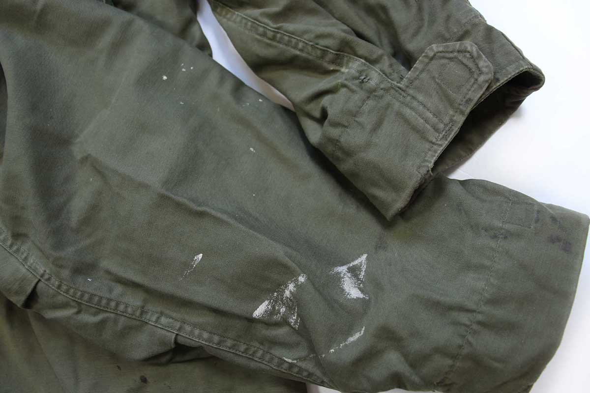 画像8: 70s 米軍 U.S.ARMY ペンキ飛び M-65 フィールドジャケット オリーブグリーン L-S★ALPHAアルファ (8)