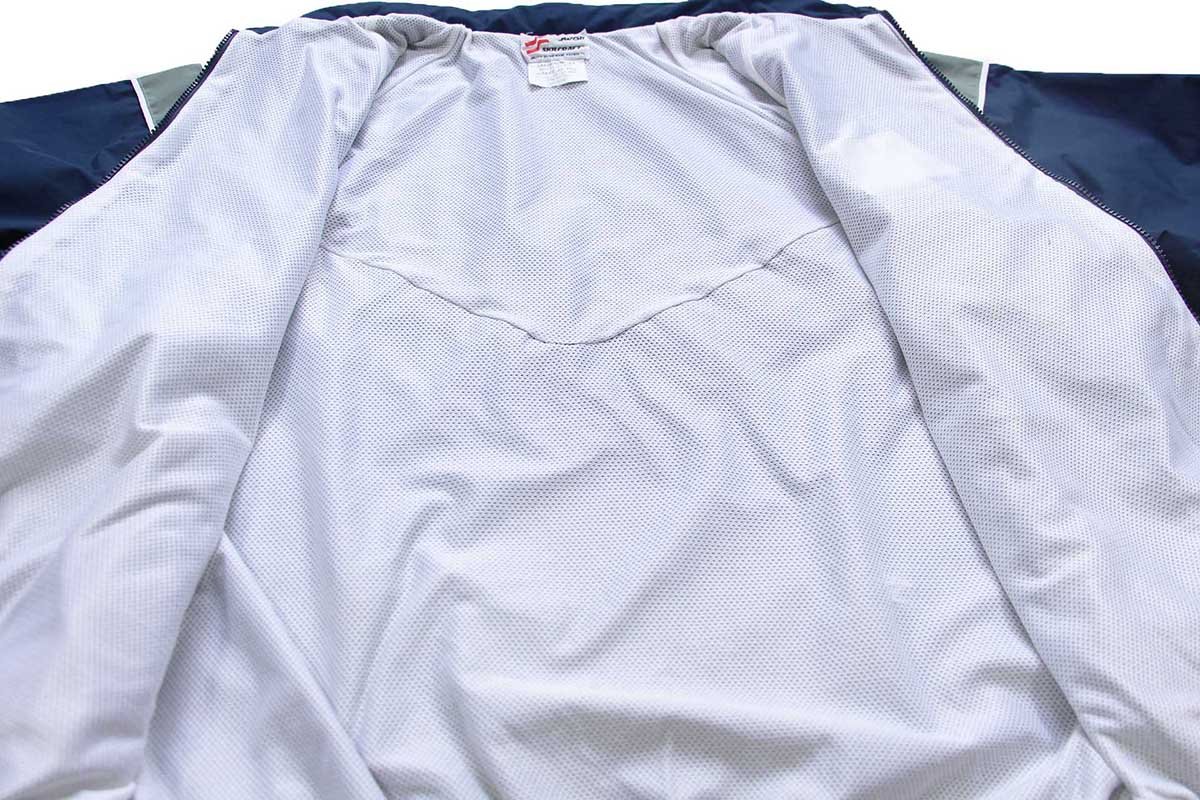 画像5: 00s 米軍 U.S.AIR FORCE ロゴ刺繍 PTU トレーニング ナイロンジャケット 紺 L-R★IPFU (5)