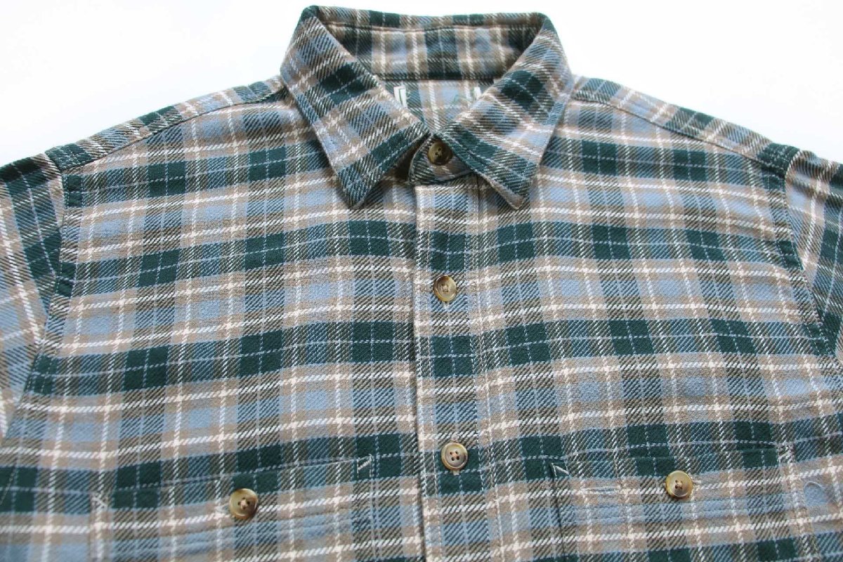 画像3: 90s L.L.Bean チェック コットン フランネルシャツ M (3)