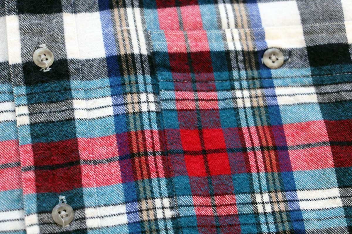 画像5: 90s EddieBauerエディーバウアー Bainbridge Flannel チェック コットン ライトネルシャツ XL (5)