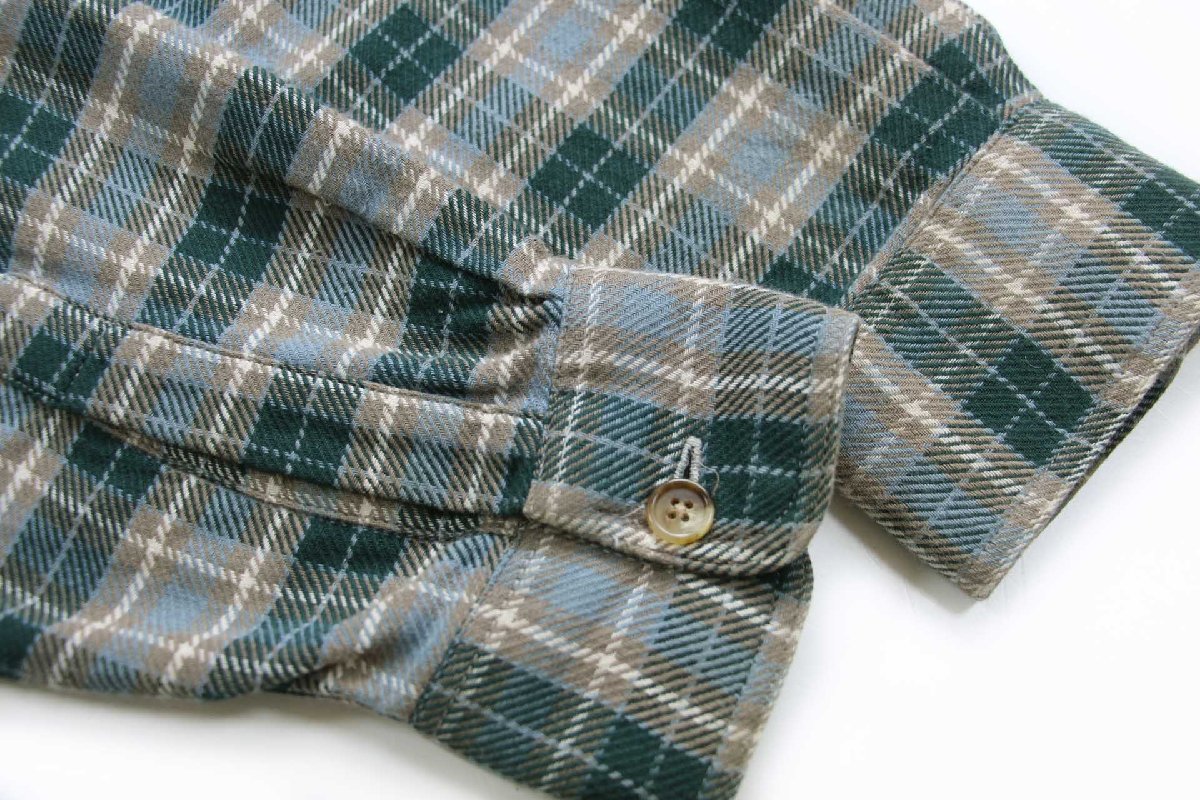 画像5: 90s L.L.Bean チェック コットン フランネルシャツ M (5)