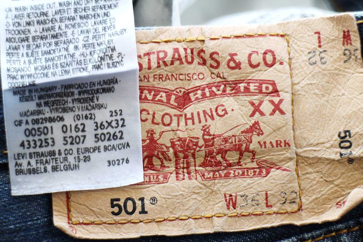 画像5: ハンガリー製 Levi'sリーバイス 501 USED加工 デニムパンツ W36 L32★SDP4350 ユーロ (5)