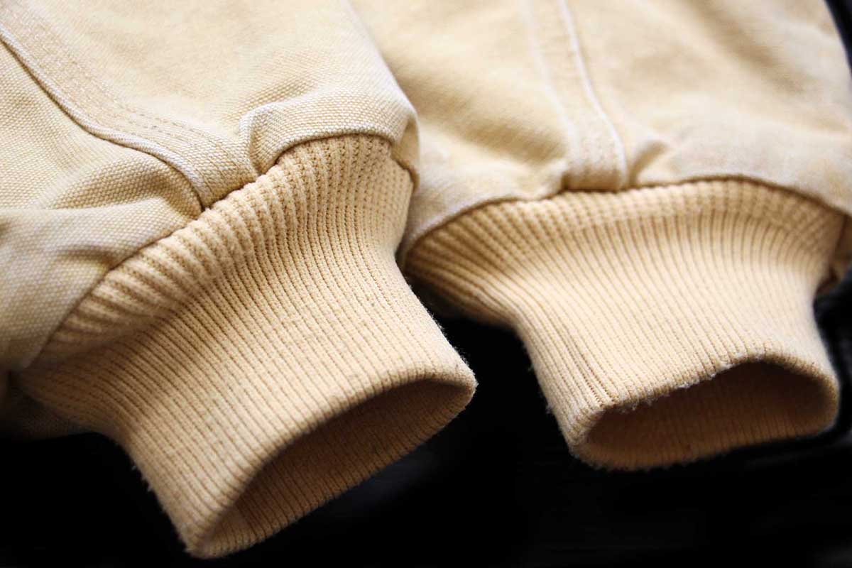 画像7: メキシコ製 carharttカーハート キルティングライナー ダック地 サンタフェジャケット 薄茶 M-R (7)